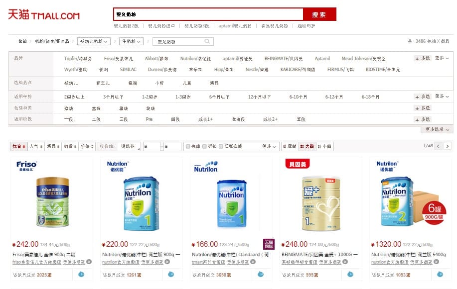 baby tmall - baby care market china