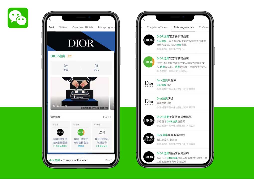WeChat mini program example - Dior