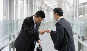 name card exchanging