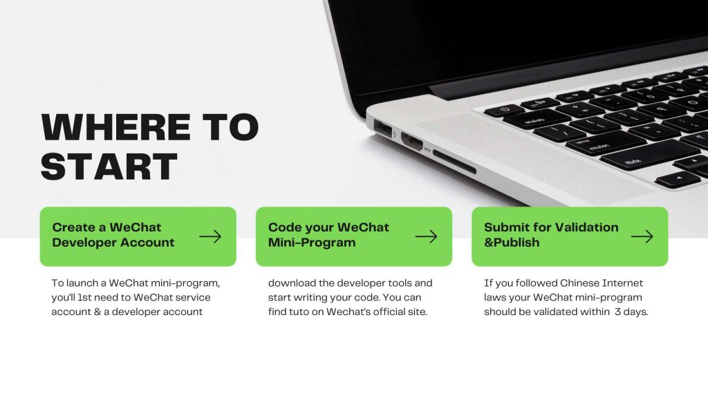 WeChat mini program registration process