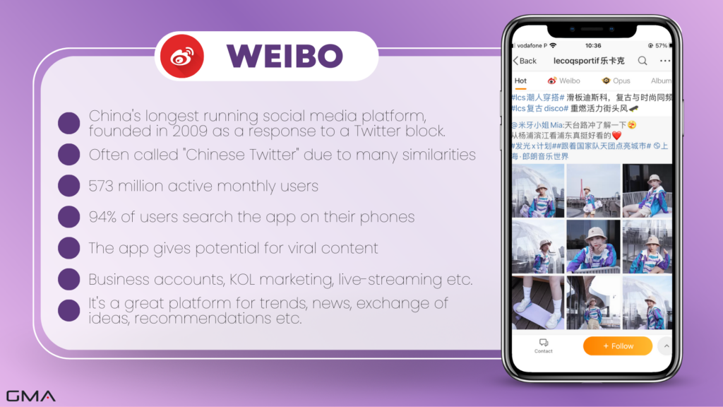 Chinese social media: Weibo