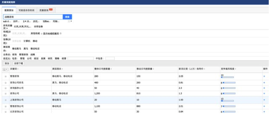 baidu keyword planner