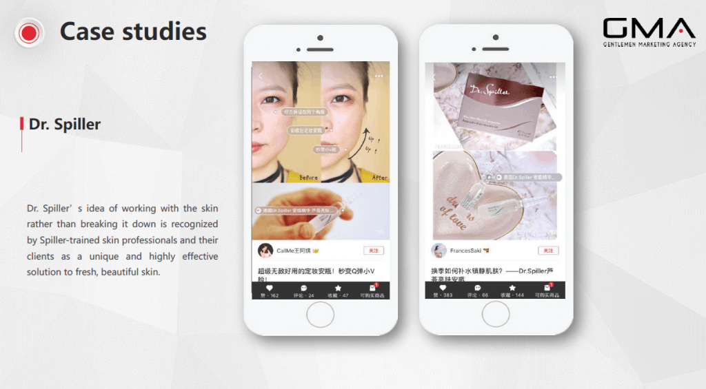 Chinese Social Media - Xiaohongshu GMA case study - cosmetics brand in china